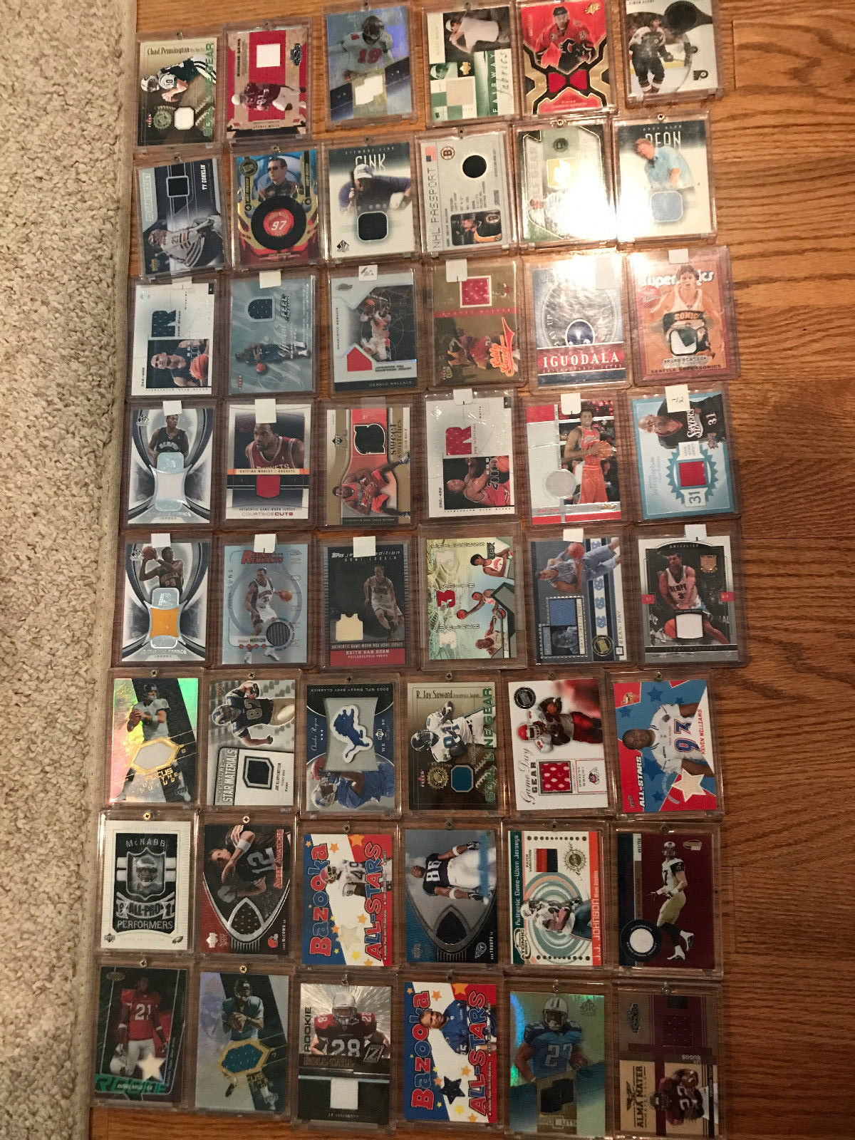 Huge Lot 400+ ALL JERSEY GAME USED Card Collection MLB NFL Turkey Football NBA!