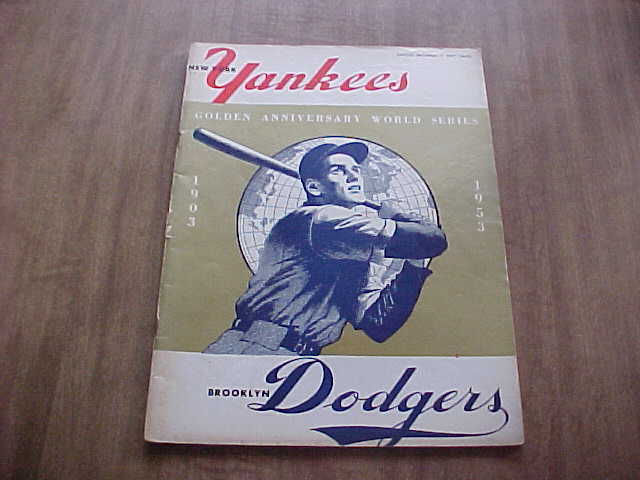 1953 New York Yankees vs Brooklyn Dodgers World Series Program (Yankees Edition)