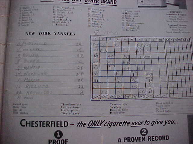 1953 New York Yankees vs Brooklyn Dodgers World Series Program (Yankees Edition)