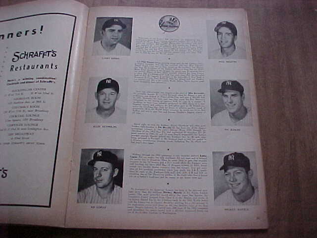 1953 New York Yankees vs Brooklyn Dodgers World Series Program (Yankees Edition)