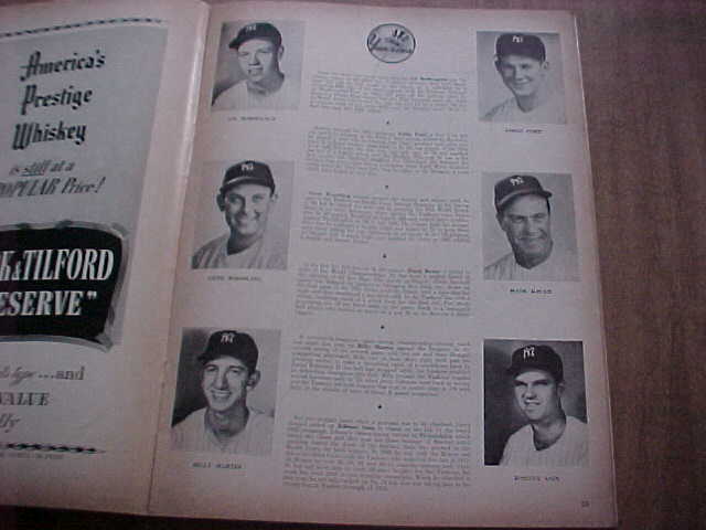 1953 New York Yankees vs Brooklyn Dodgers World Series Program (Yankees Edition)