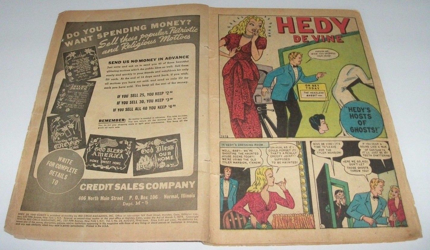 Hedy Devine #28 Golden Age Red Circle Comic 1948 Rare Kurtzman