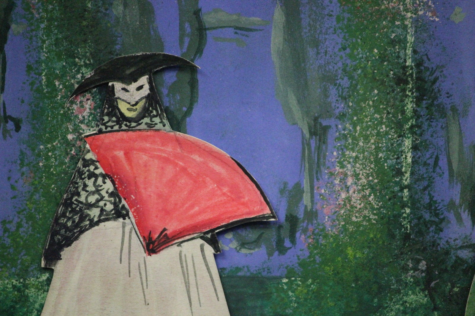 "Fab Lanvin of Paris 'Spanish Geranium' Opera Original c50s Watercolour"