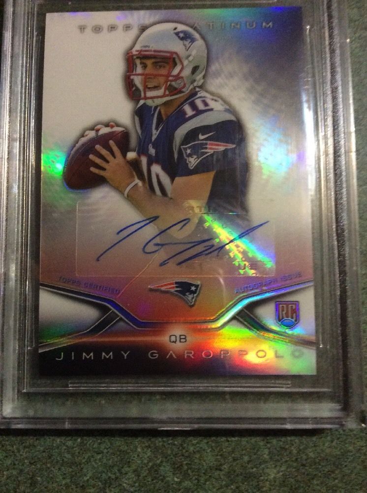 2014 Topps Platinum Refractor Jimmy Garoppolo RC Rookie BGS 9.5Gem Mint, Auto 10