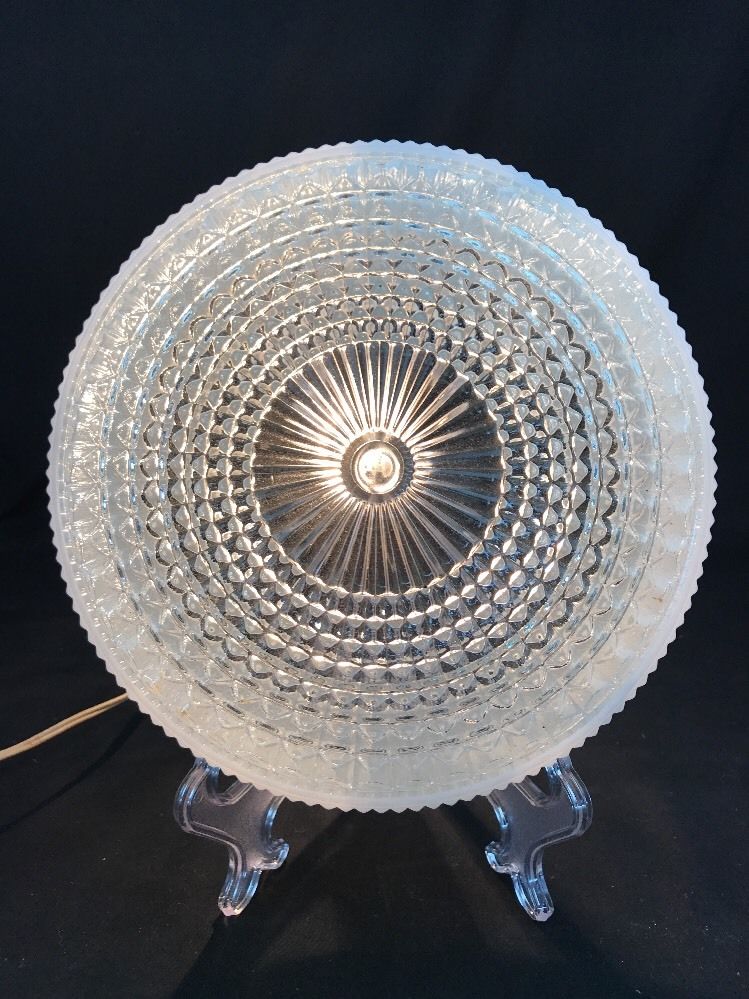 Vintage Glass Ceiling Flush Mount Light Shade Globe 7-3/4" Fitter White & Clear