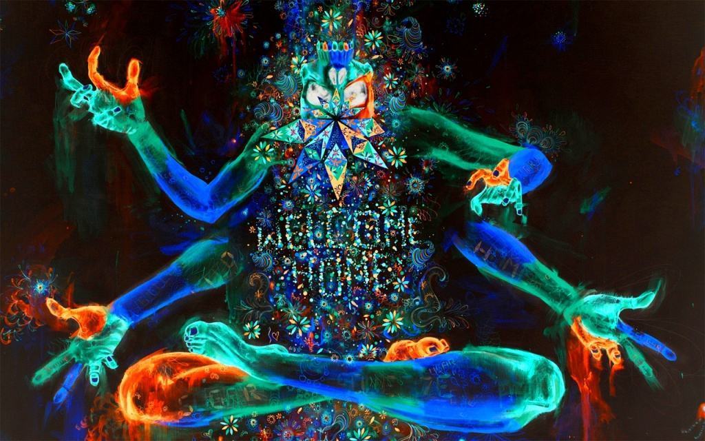 Psychedelic Trippy  Art silk poster