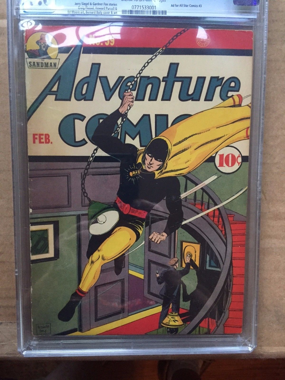 ADVENTURE COMICS #59 CGC VG/FN 5.0; CM-OW; Baily cvr/art! scarce!