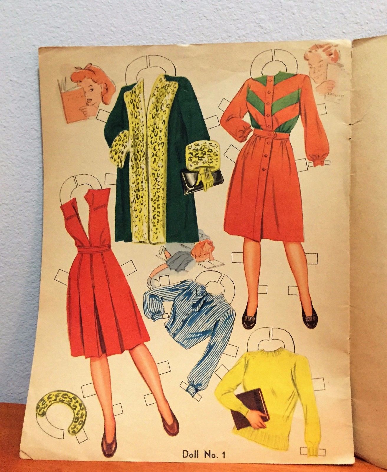 ORIGINAL 1950's - Paper Doll Book UNCUT