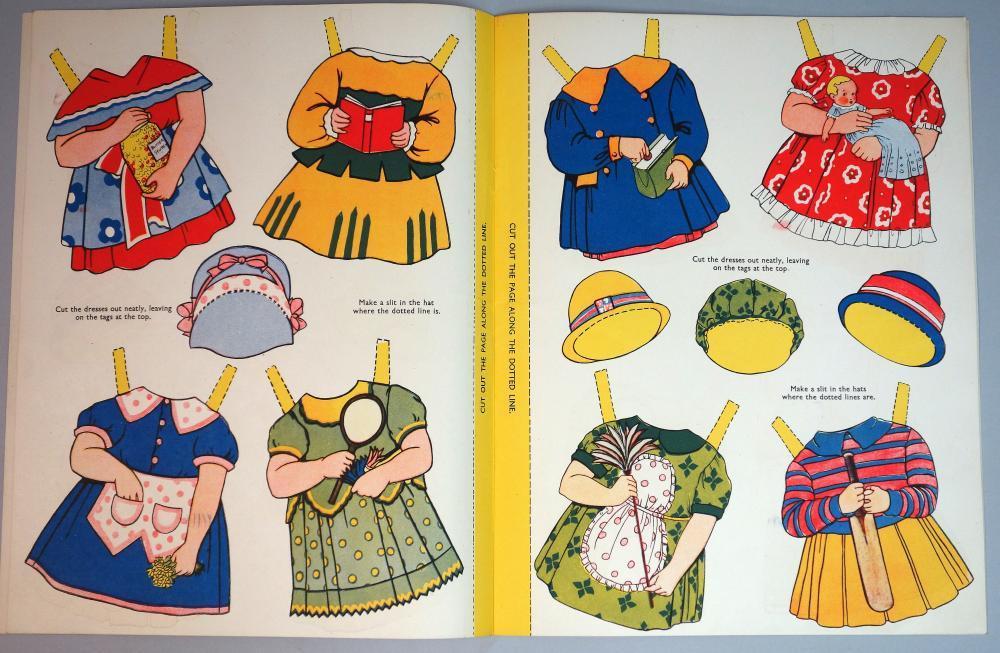 Uncut Paper Doll Book - Dress Jill and Jane