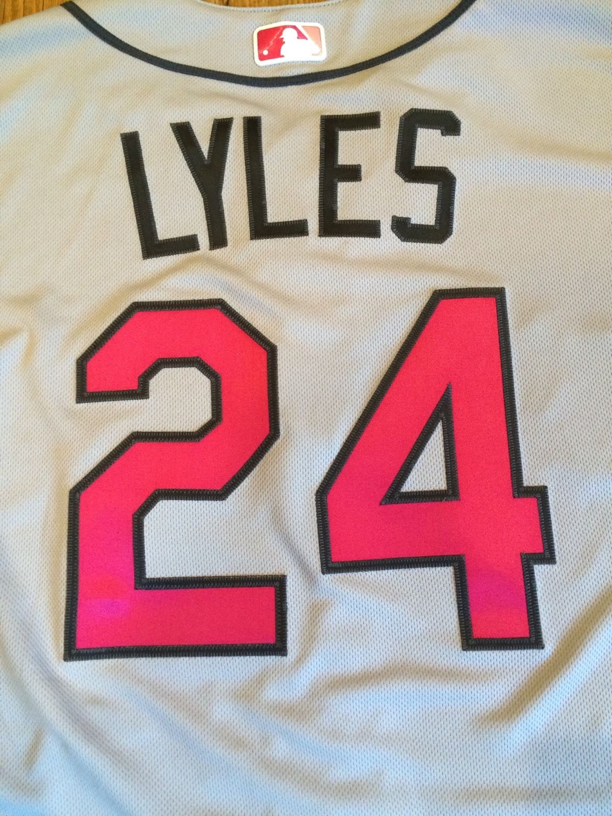 Jordan Lyles Mother's Day Colorado Rockies Game Issued Jersey