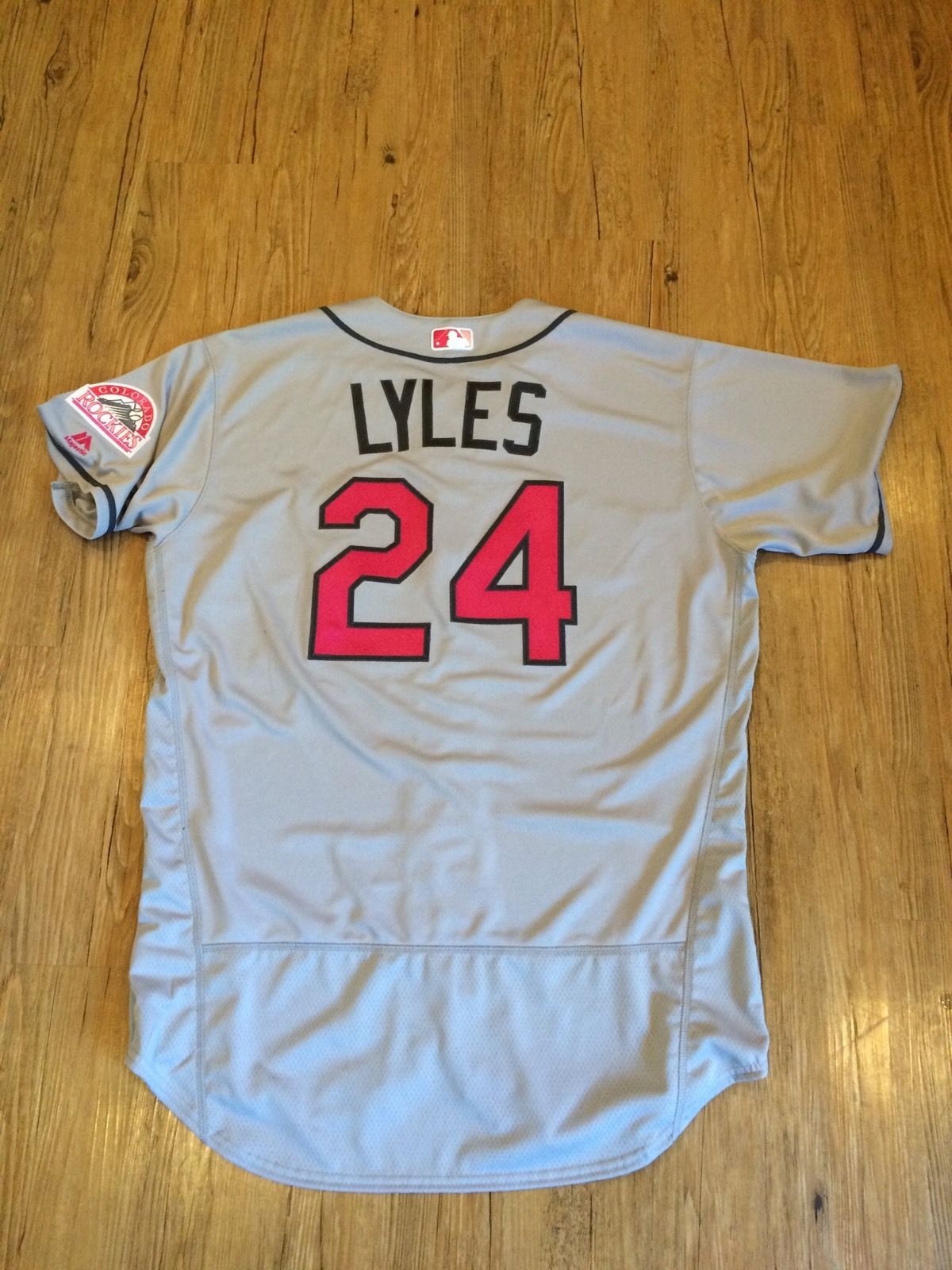 Jordan Lyles Mother's Day Colorado Rockies Game Issued Jersey