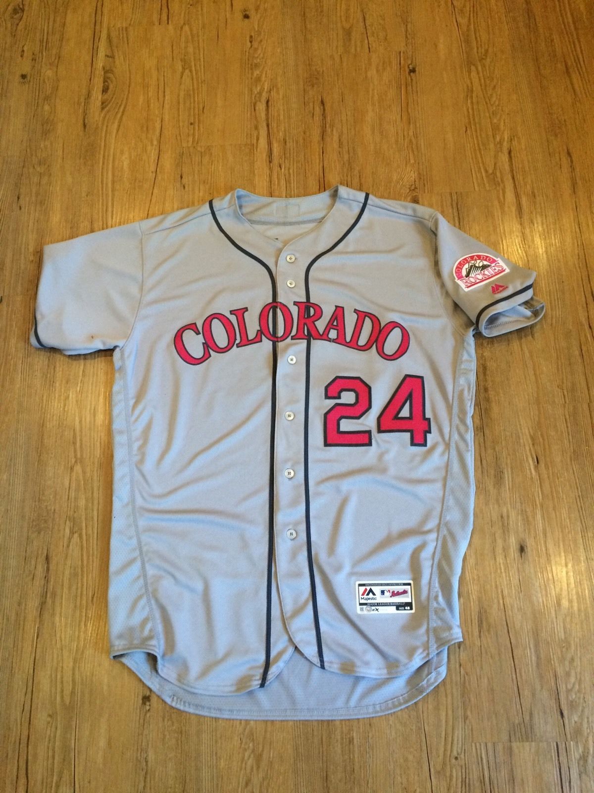 Jordan Lyles Mother's Day Colorado Rockies Game Issued Jersey