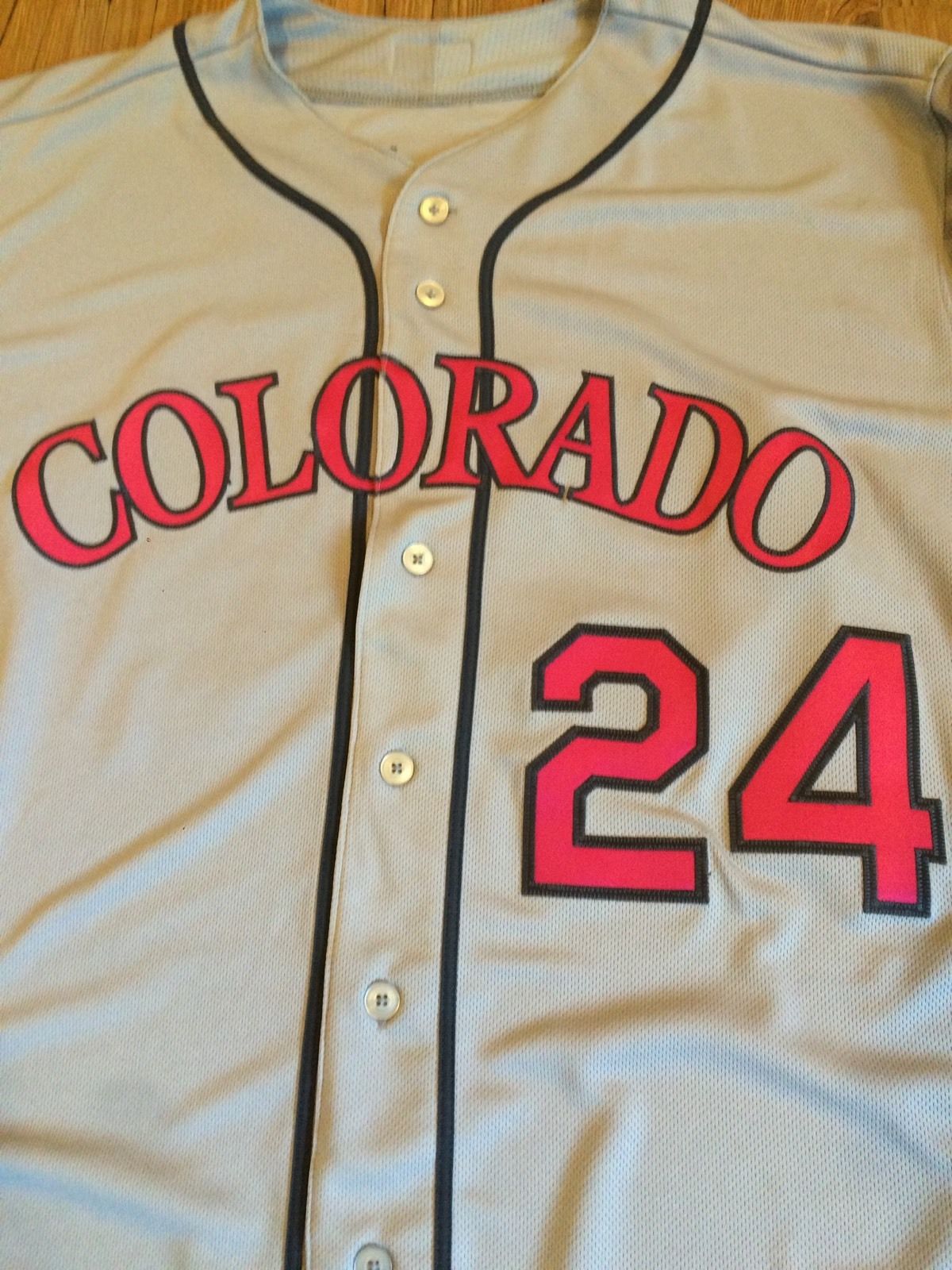 Jordan Lyles Mother's Day Colorado Rockies Game Issued Jersey