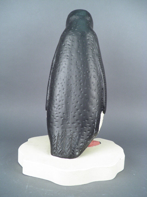 Hand Carved Wood Original Pinguin Sculpture by Stephen Huneck Estate Find #3