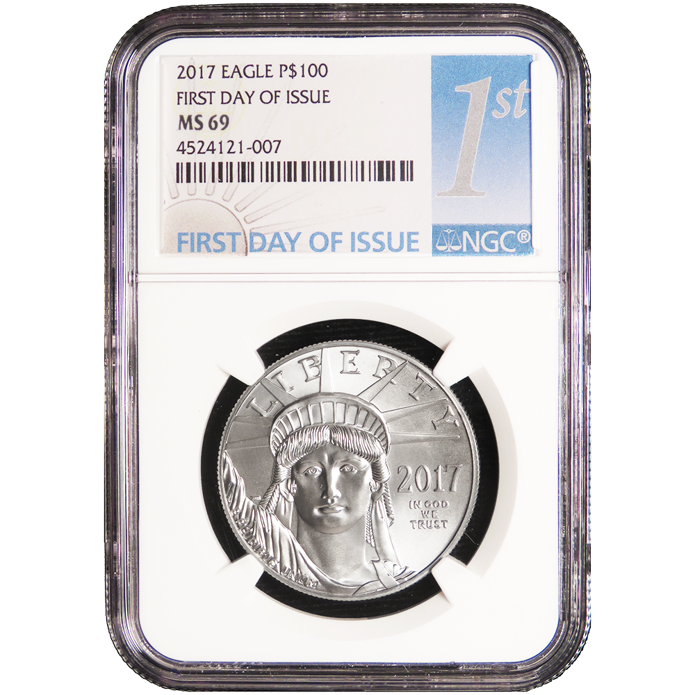 2017 $100 American Platinum Eagle NGC MS69 FDI First Label