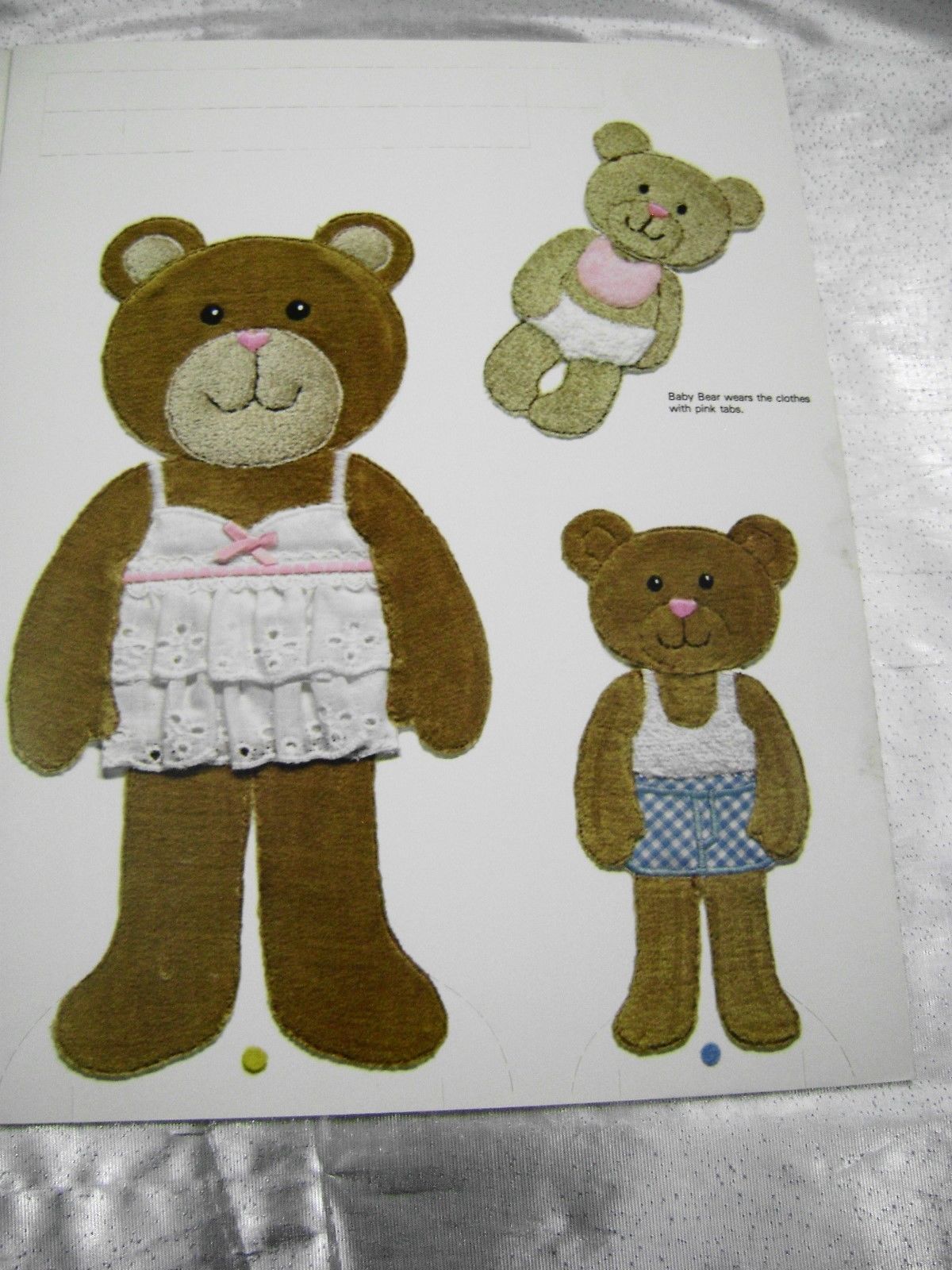 VTG PAPER DOLLS 1970s TEDDY BEAR FAMILY  WHITMAN/GOLDEN   UNCUT $1 SHIPPING!!!