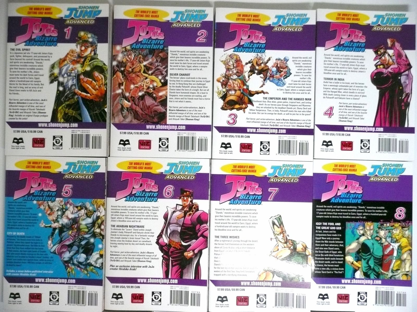 JoJo's Bizarre Adventure Stardust Crusaders Part 3 Manga Lot of 11 1-10, 12 Viz