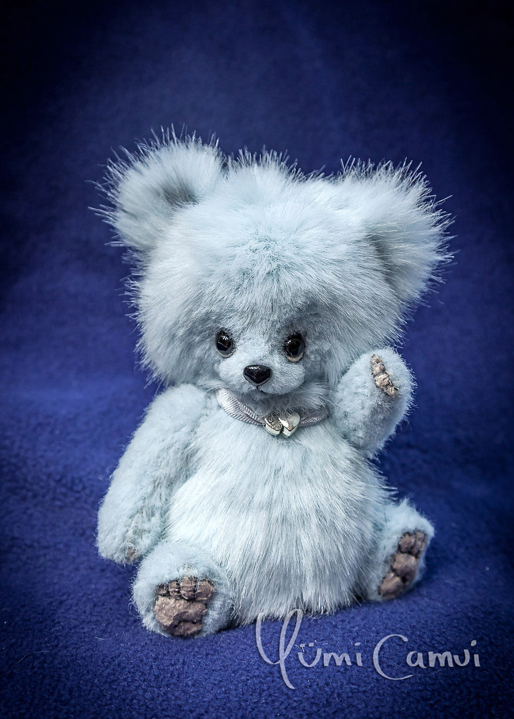 Cute kawaii jointed one of a kind Teddy Bear artist handmade OOAK by Yumi Camui