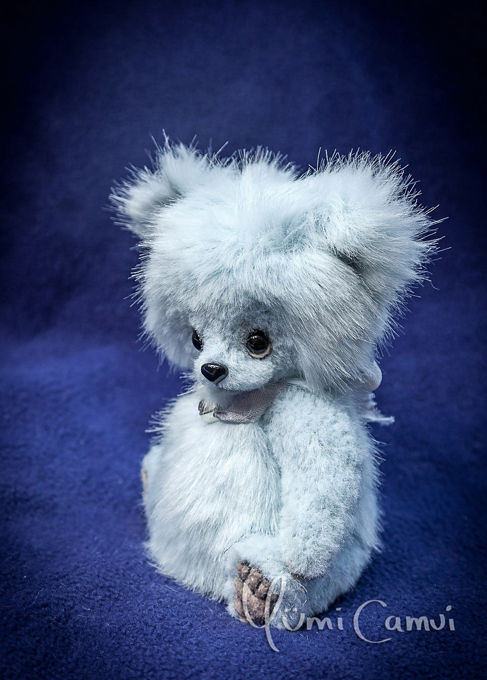 Cute kawaii jointed one of a kind Teddy Bear artist handmade OOAK by Yumi Camui