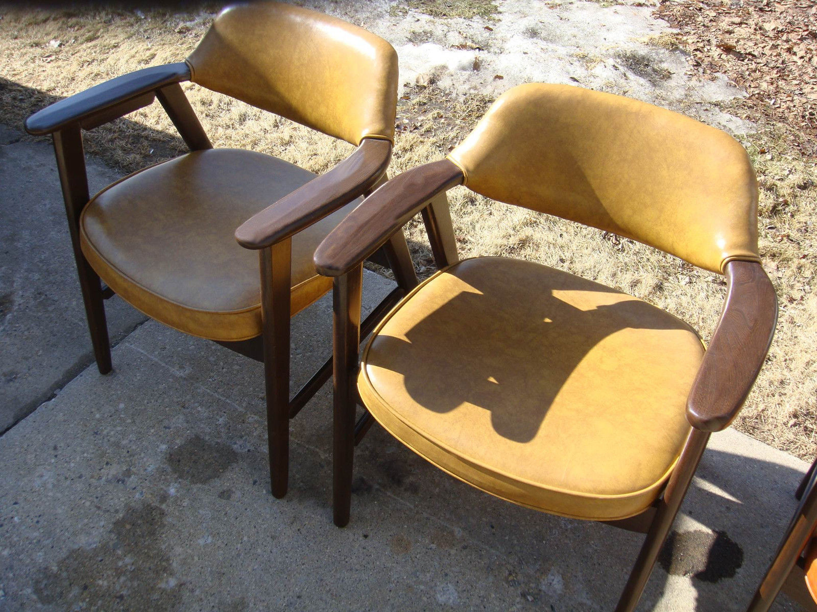 1978 Pair Vtg Mid Century Modern Paoli Chair Solid Wood Arm Wegner Danish Office