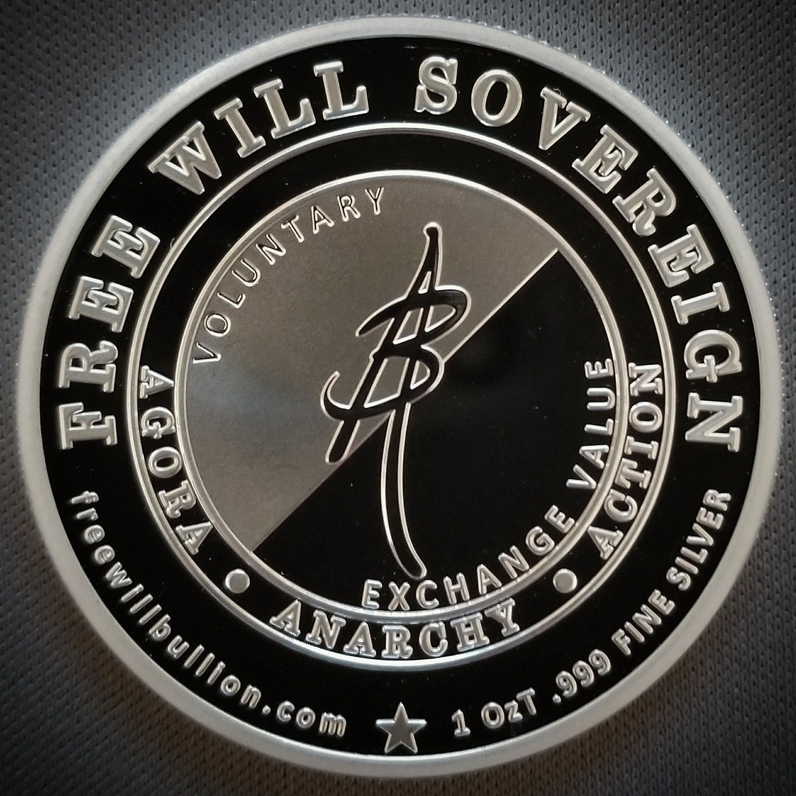 Free Will Bullion - 1 Troy Oz .999 Fine Silver Free Will Sovereign™ Proof Round