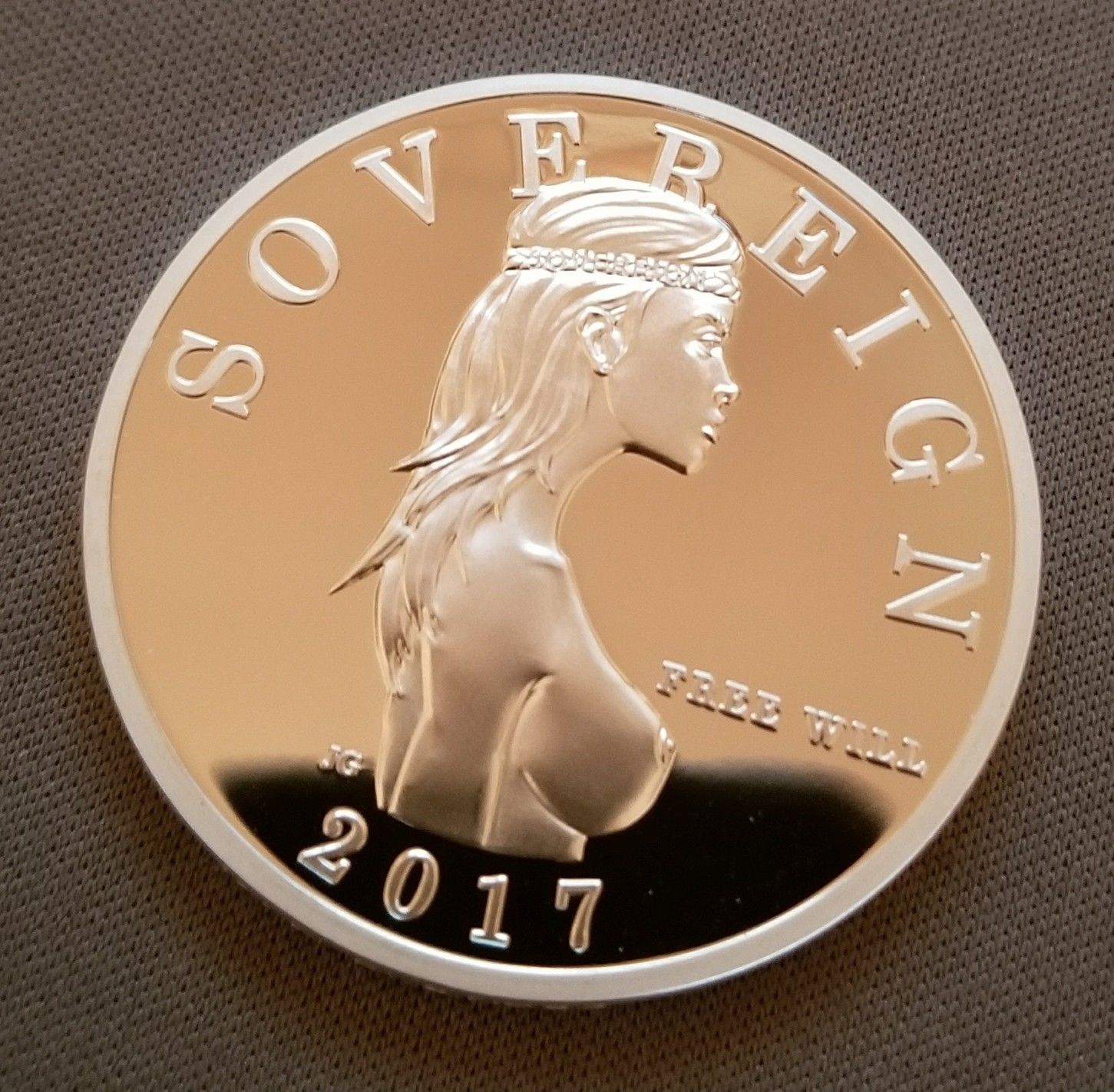 Free Will Bullion - 1 Troy Oz .999 Fine Silver Free Will Sovereign™ Proof Round