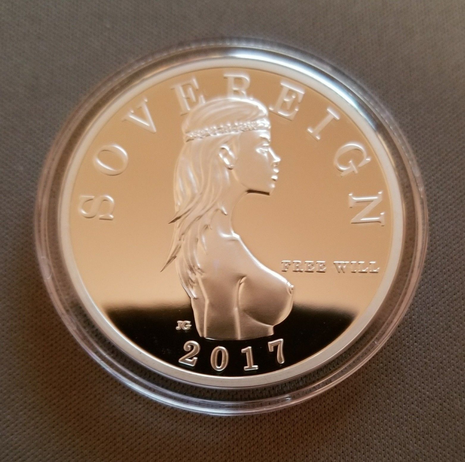 Free Will Bullion - 1 Troy Oz .999 Fine Silver Free Will Sovereign™ Proof Round