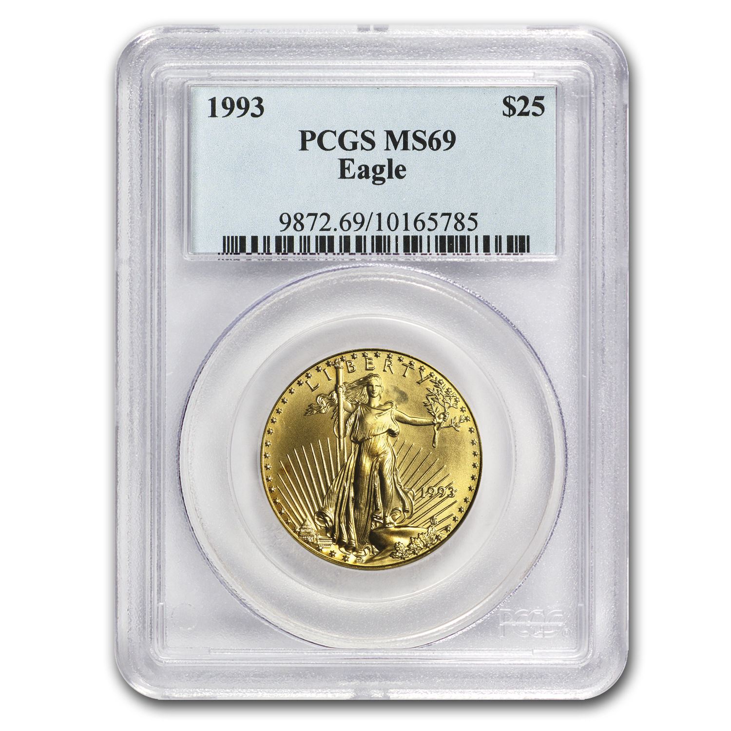 1993 1/2 oz Gold American Eagle MS-69 PCGS