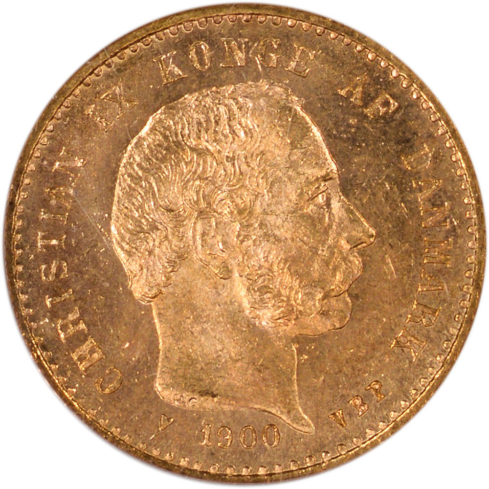 1900 Denmark Gold 10 Kronor - NGC MS64