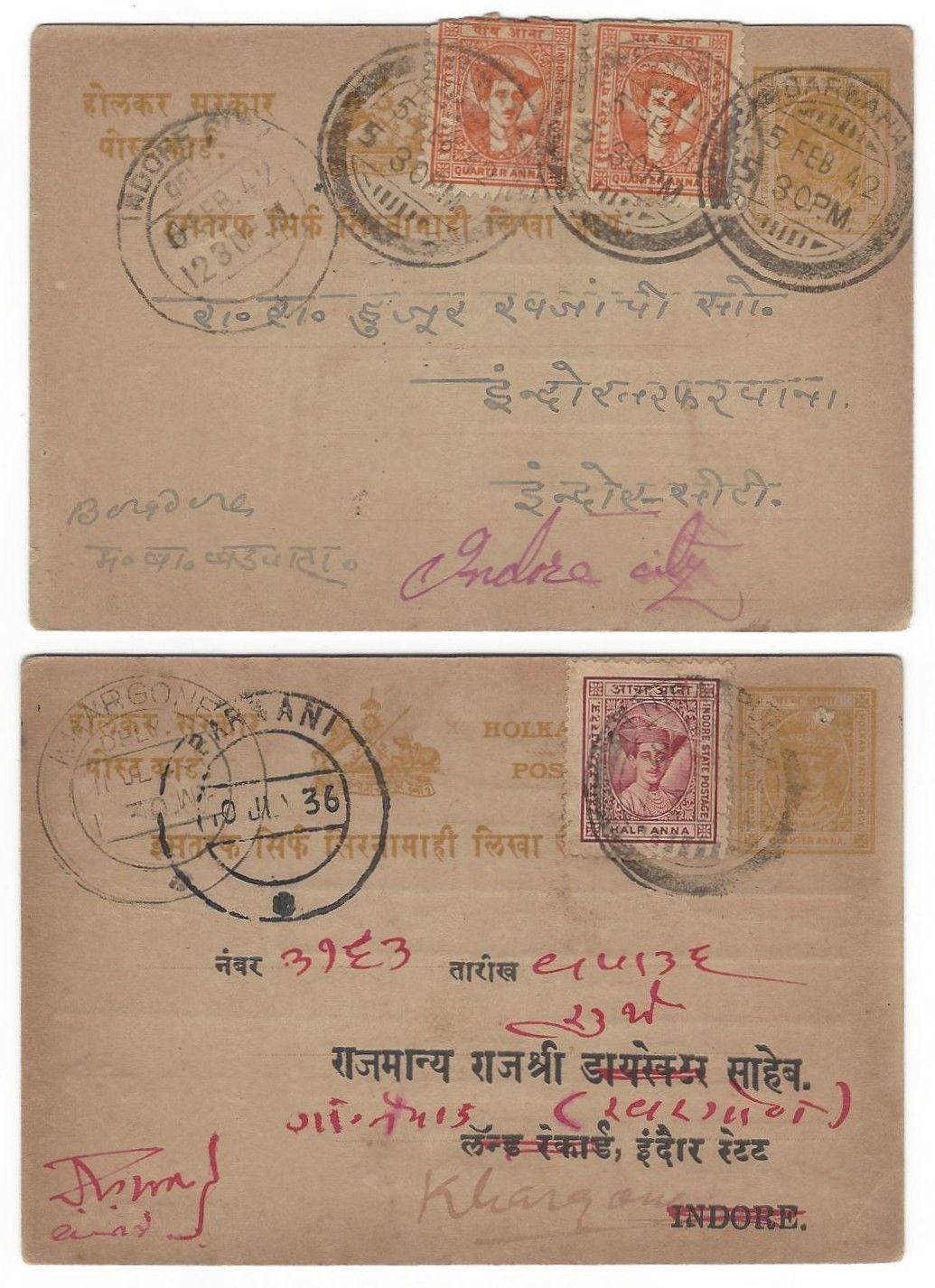 Indian States postal stationery collection (52 items)