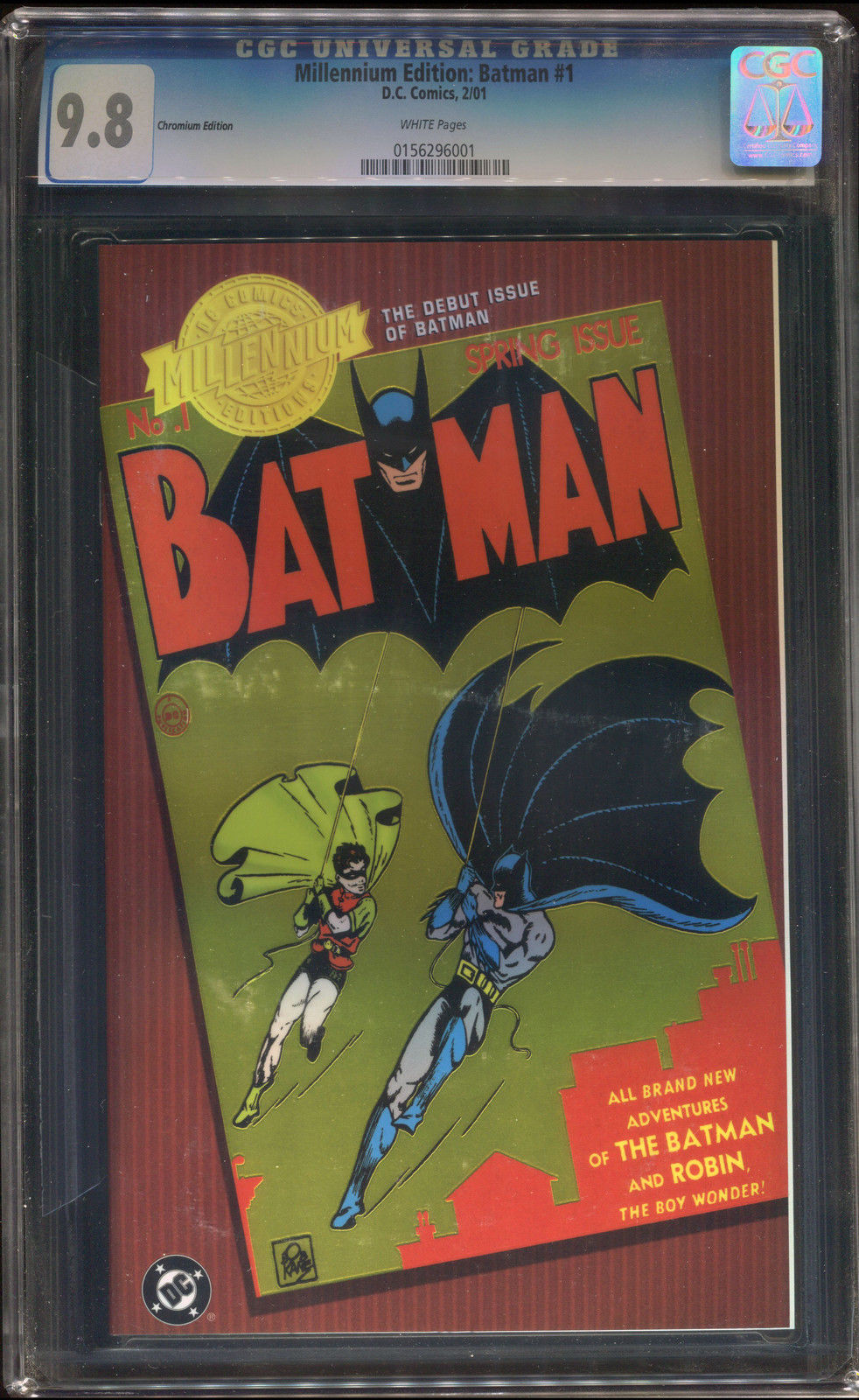 Batman 1 CGC 9.8 Chromium Variant DC 1st Joker Catwoman Bob Kane Jerry Robinson