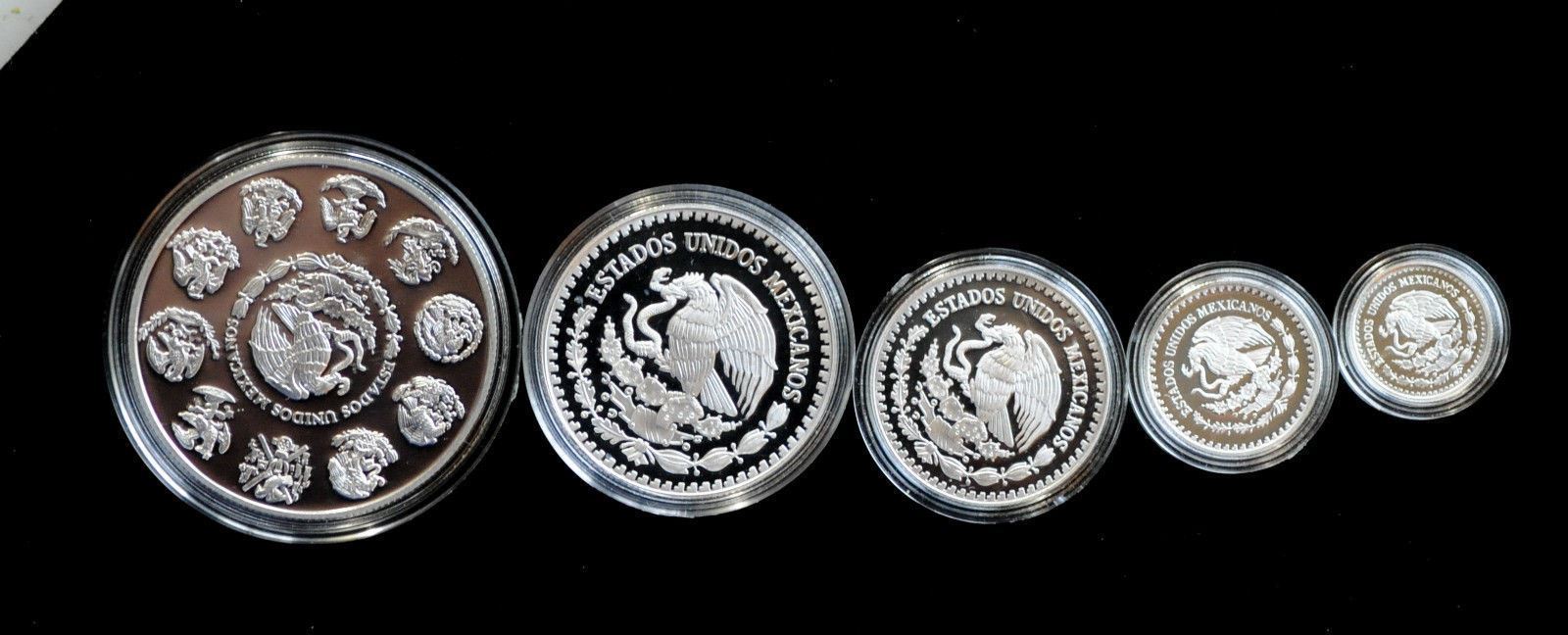 2013 SILVER LIBERTAD 5 COIN SET 1 oz 1/2,1/4,1/10,1/20 oz Coins