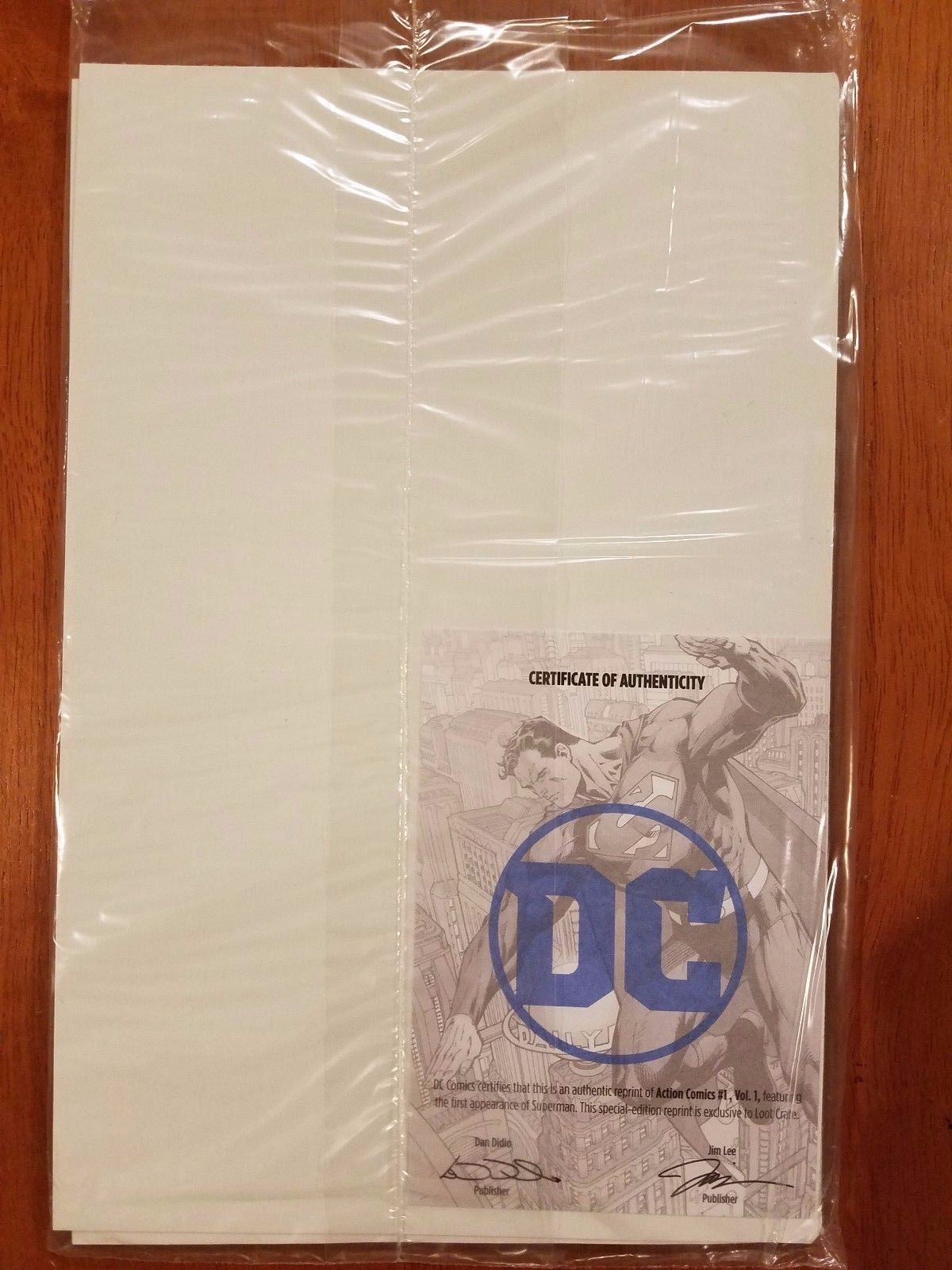 Loot Crate Exclusive Action Comics No 1 Superman Unopened Reprint NEW! w COA