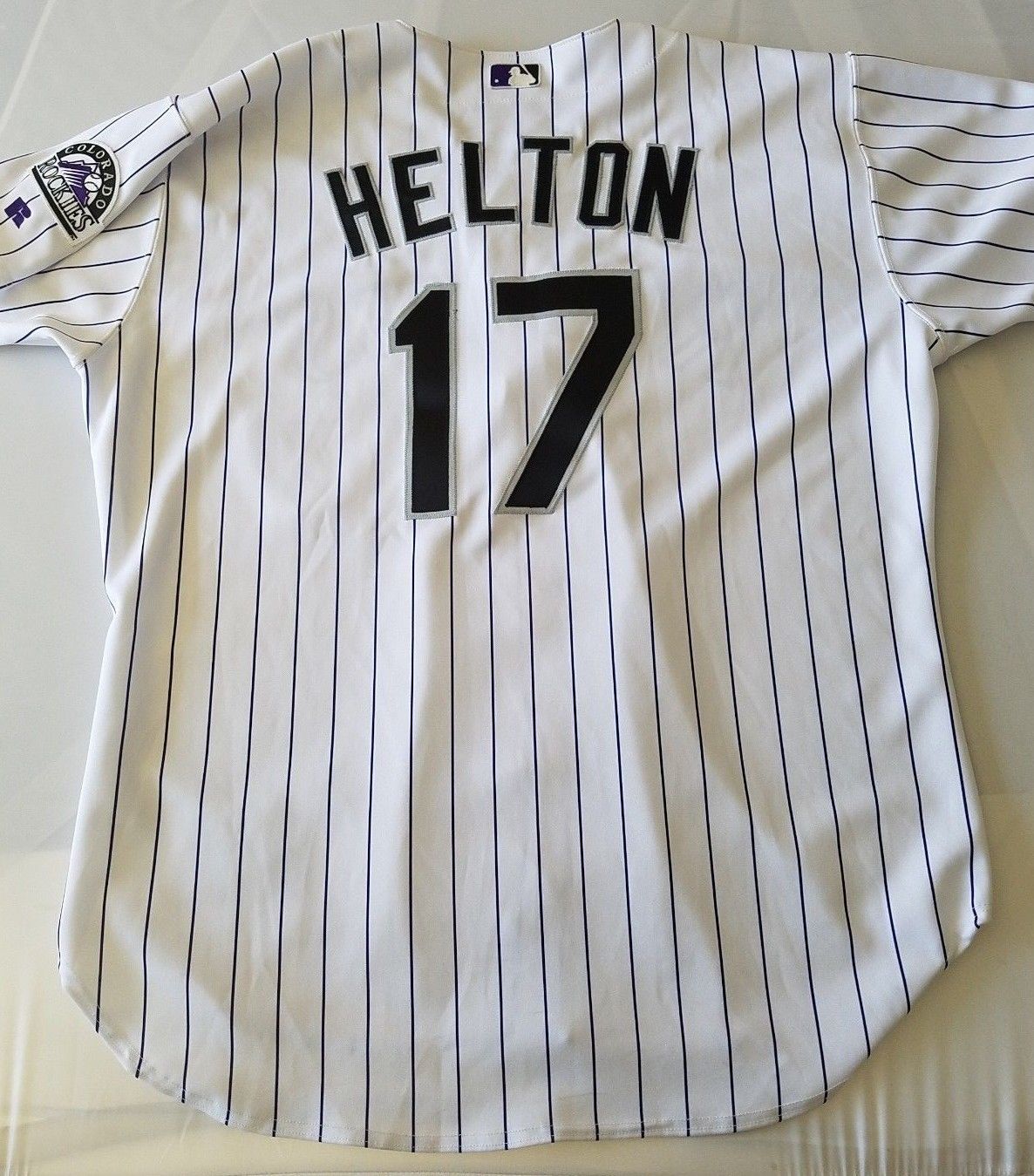 Todd Helton game worn '03-'04 Rockies road jersey, Miedema authenticated