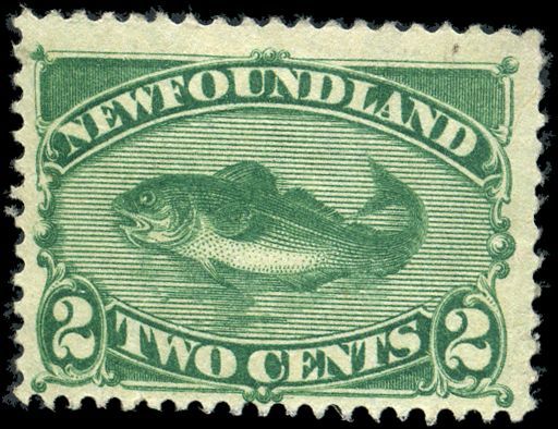 Newfoundland #47 mint F-VF NG 1896 Codfish 2c green CV$110.00