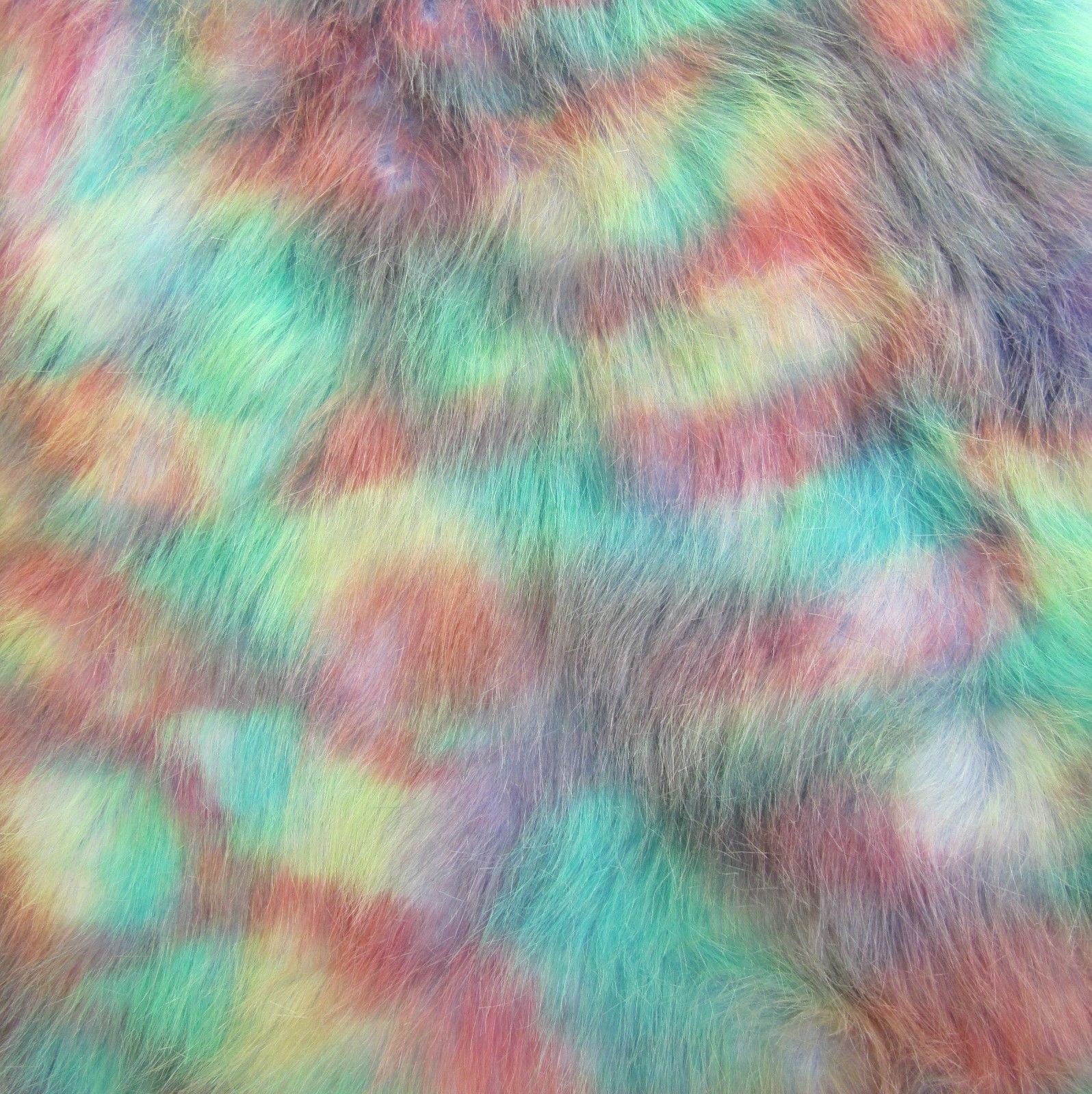 ' Aurora Borealis ' - multi coloured - faux fur fabric - furaddiction