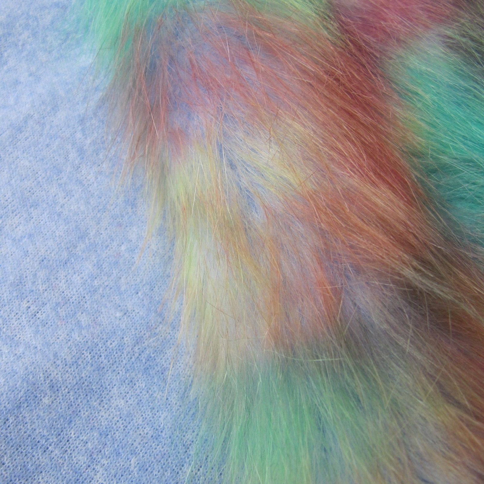 ' Aurora Borealis ' - multi coloured - faux fur fabric - furaddiction