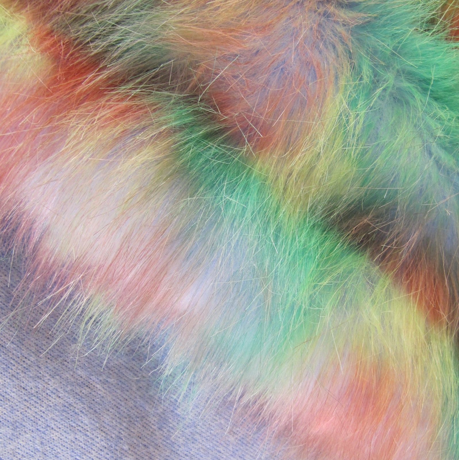 ' Aurora Borealis ' - multi coloured - faux fur fabric - furaddiction