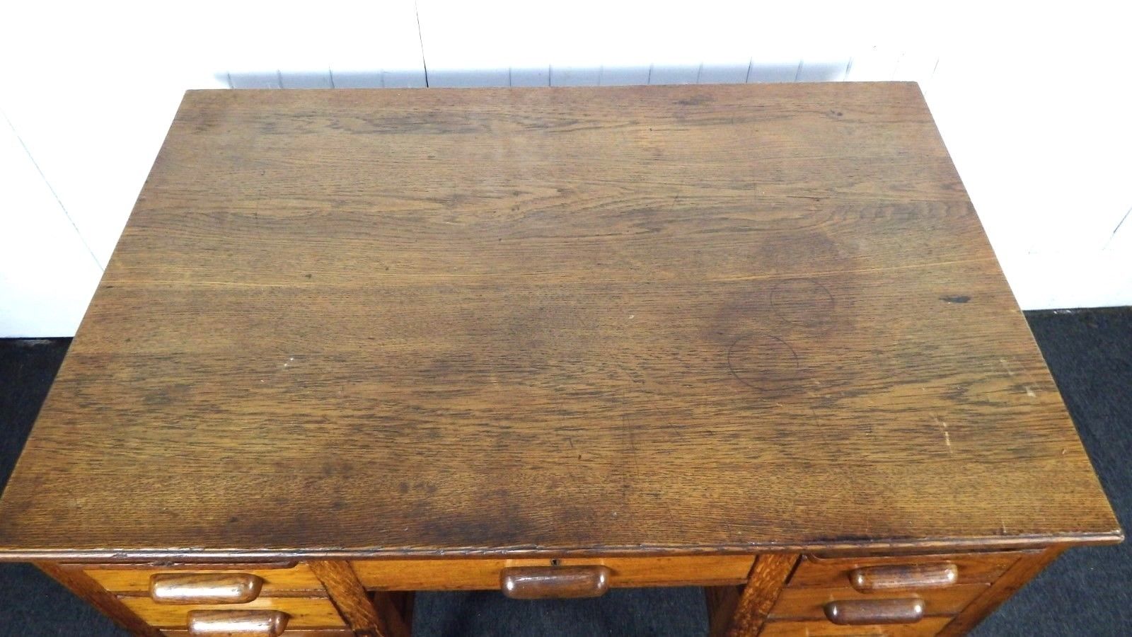 Antique vintage oak writing desk