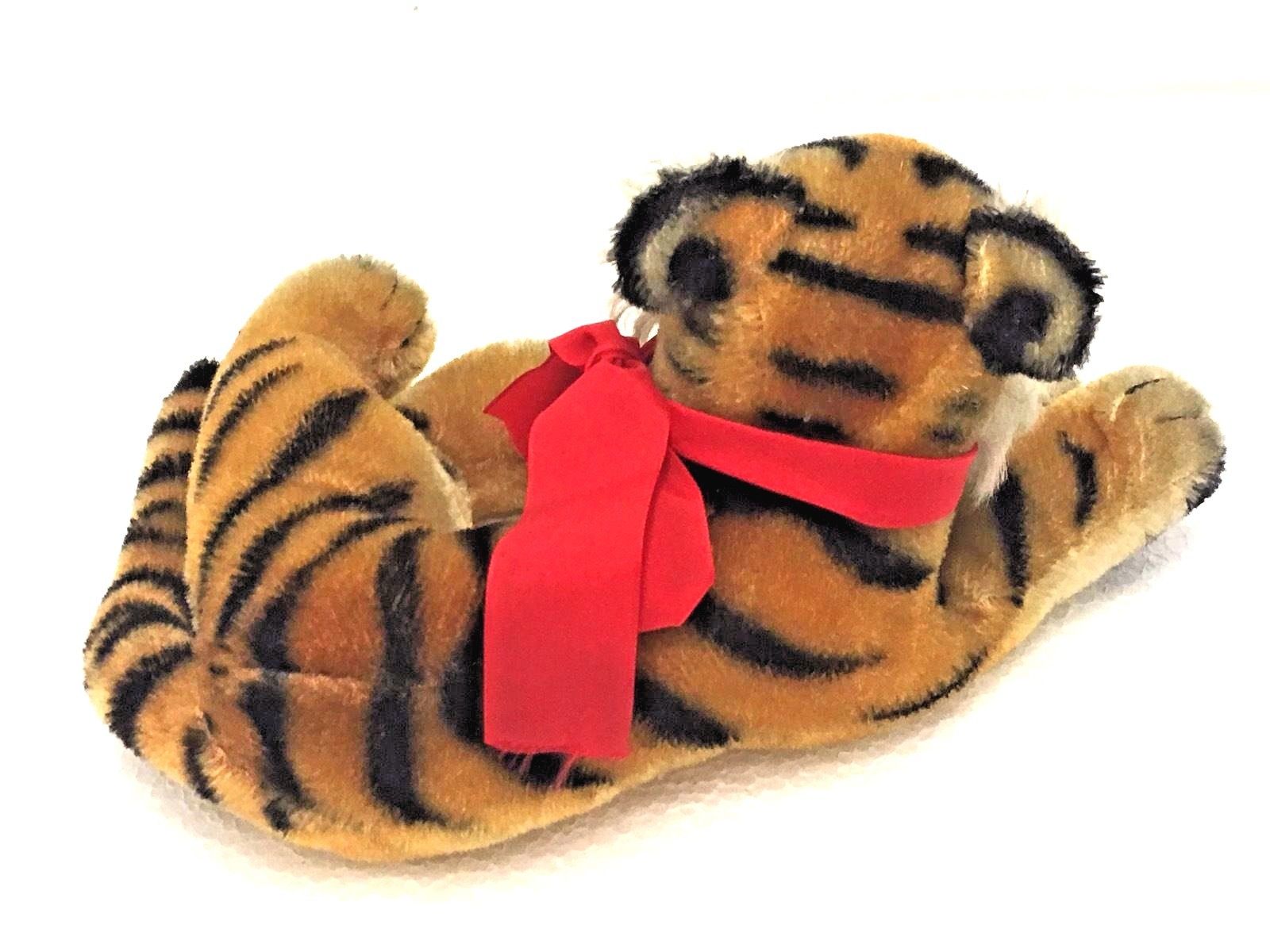 W7 * Vintage Steiff stuffed Mohair Tiger Animal Toy Germany 1960's