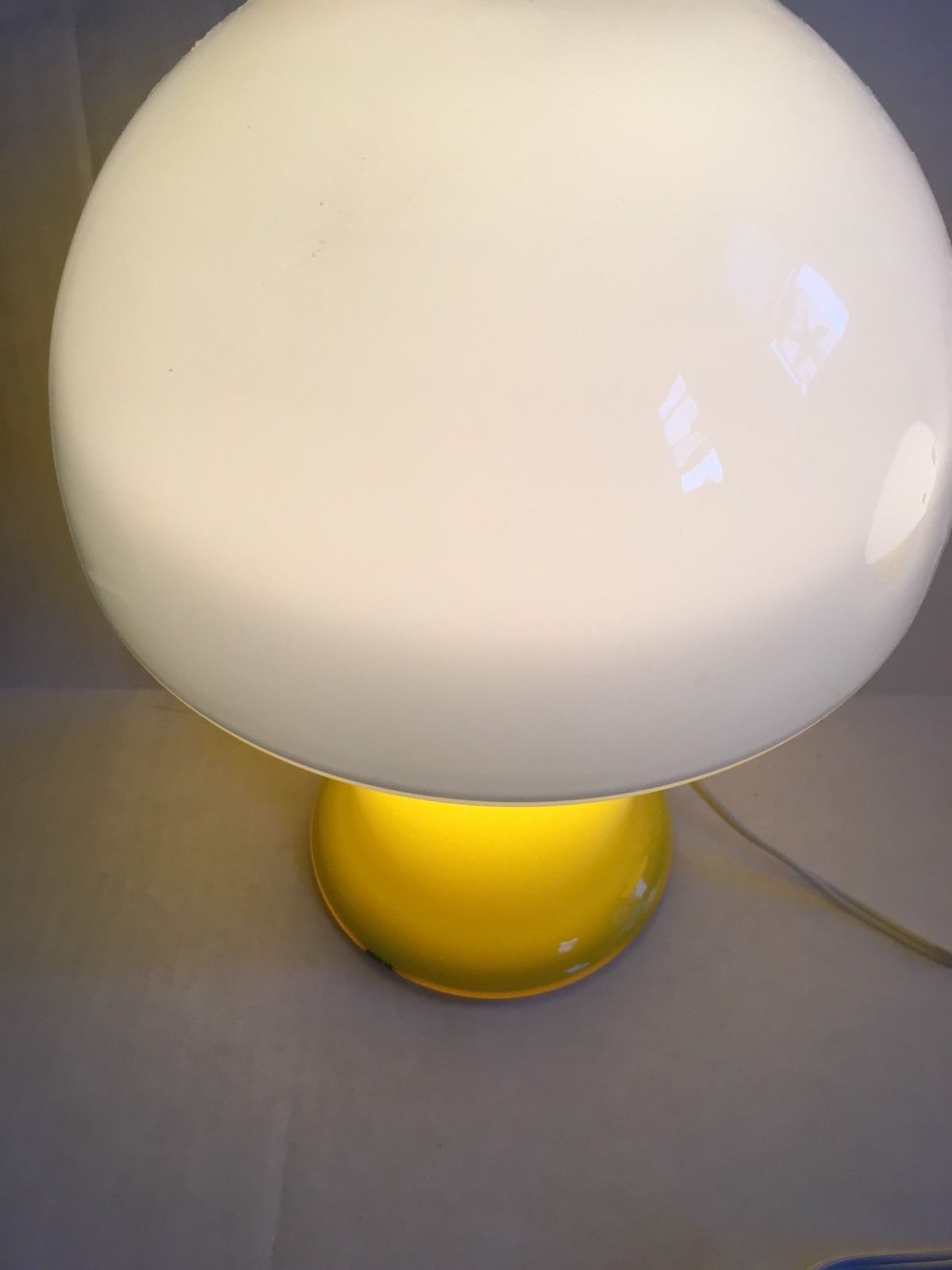 Swedish Mid Century Modern Mushroom ALL Glass TABLE LAMP 60s