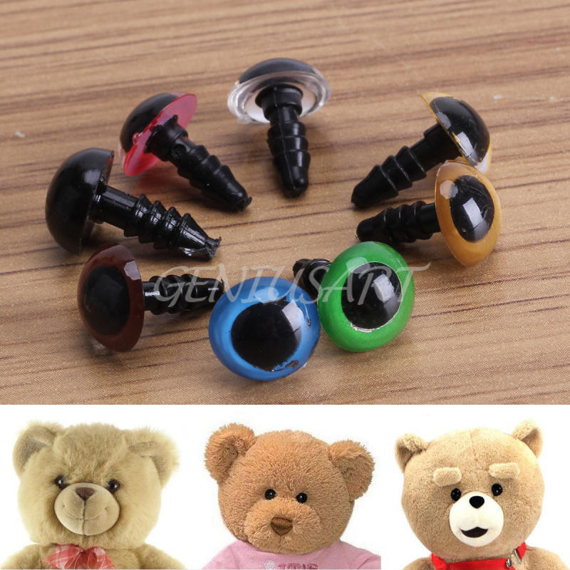 80pcs 8 Mixed Color Plastic Safety Eyes Washers for Animal Toy Teddy Bear Doll