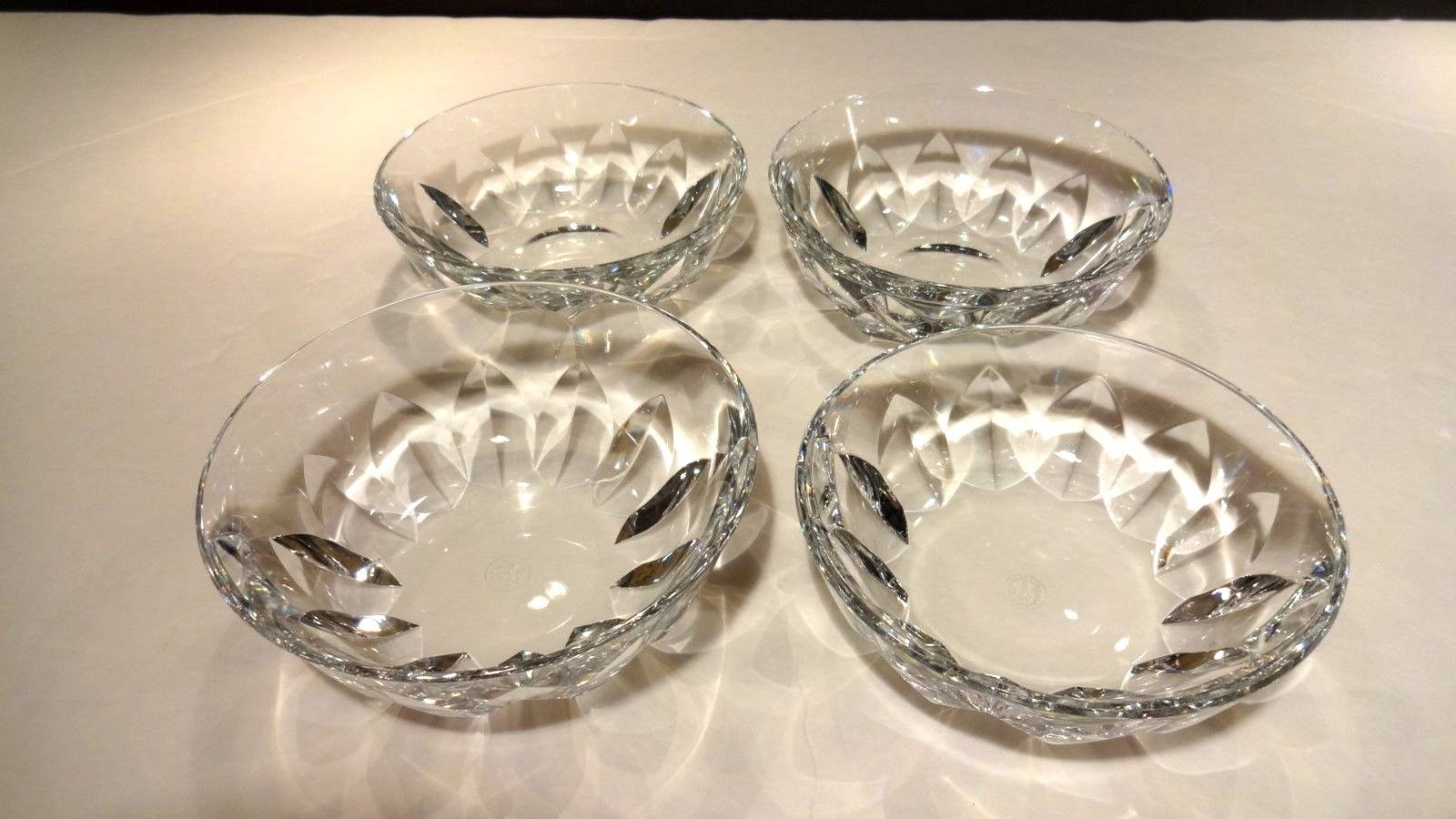 Rare *VINTAGE* Baccarat Crystal Set of 4 Finger Bowls and Under Plate