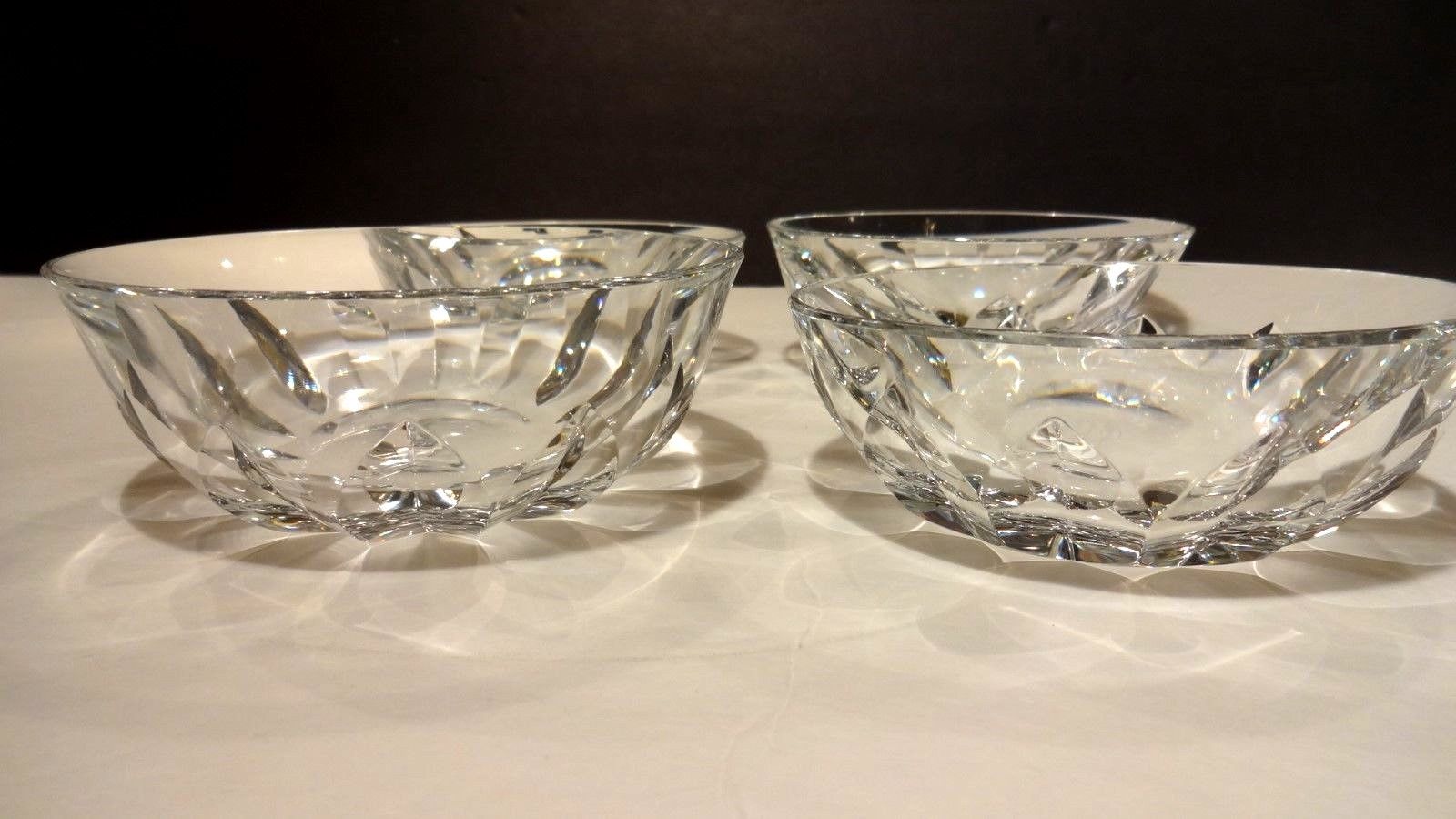 Rare *VINTAGE* Baccarat Crystal Set of 4 Finger Bowls and Under Plate