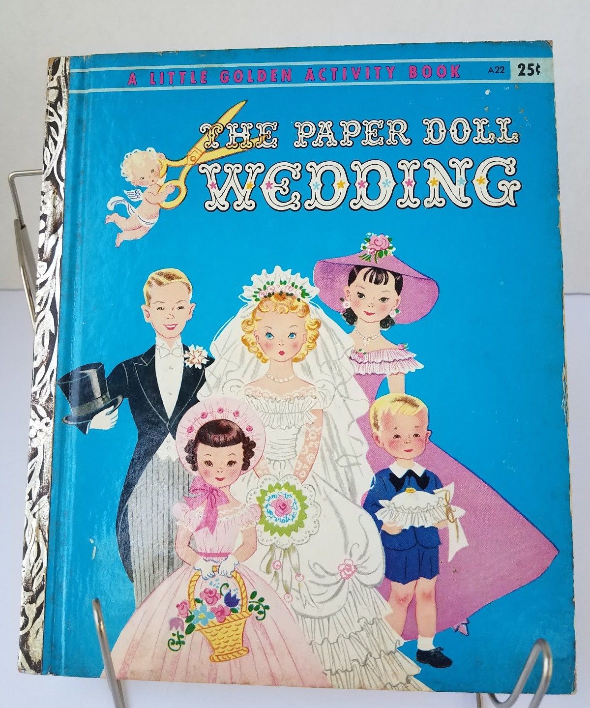Original 1954~UNCUT "The Paper Doll Wedding"  byHilda Miloche~Little Golden Book