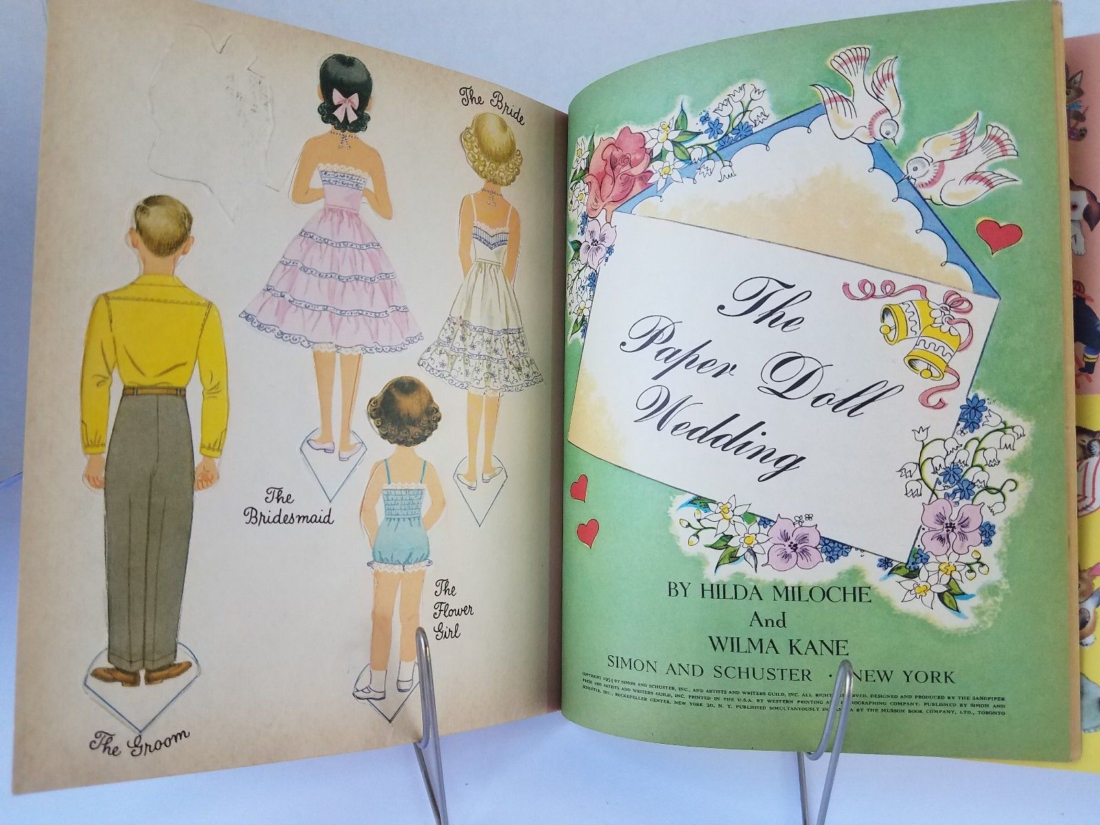 Original 1954~UNCUT "The Paper Doll Wedding"  byHilda Miloche~Little Golden Book