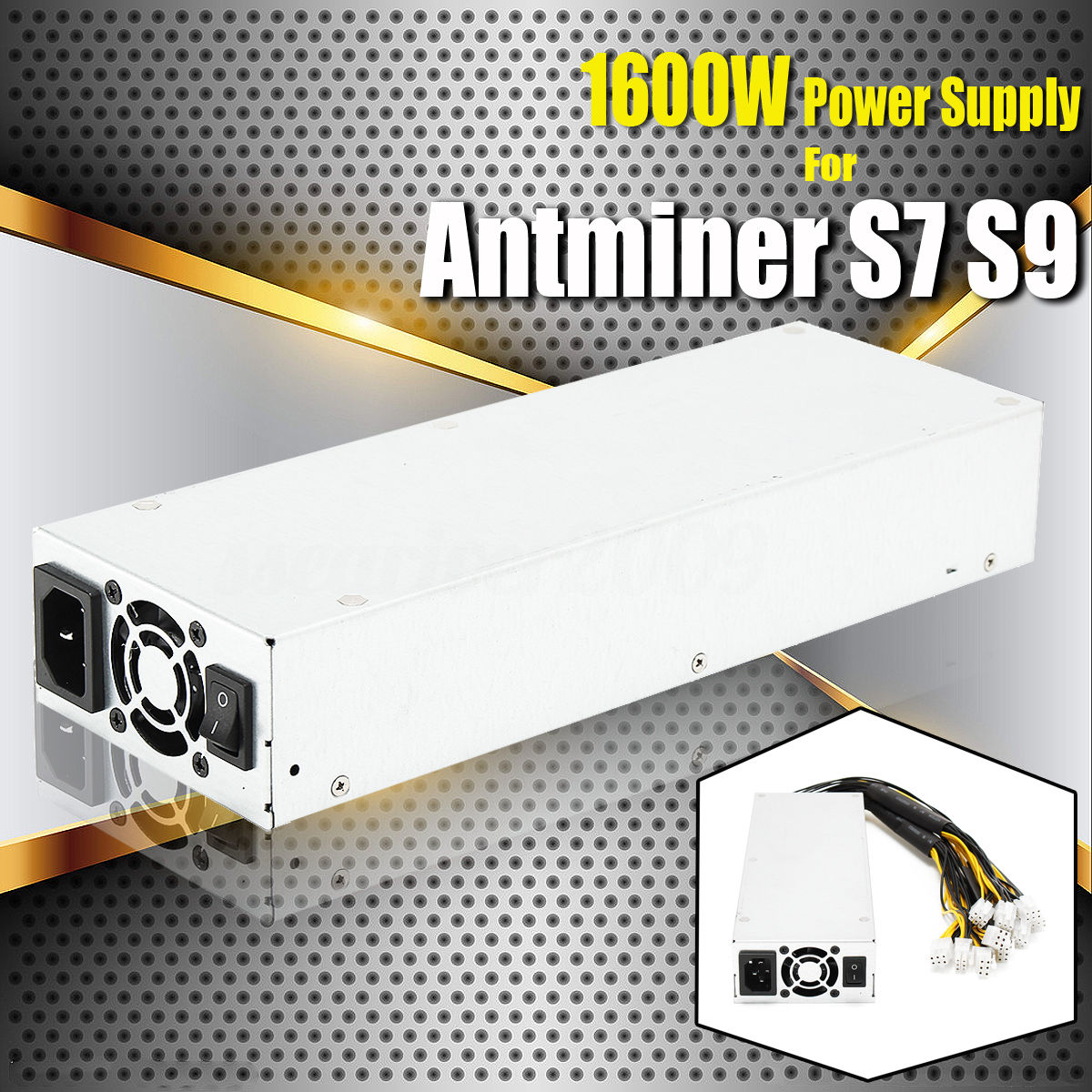 1600w 92% Platinum  Mining Machine Power Supply For Bitcoin Miner S7 S9