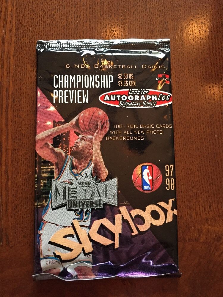 1997-98 Skybox Metal Universe Championship Preview NBA Basketball Retail Pack