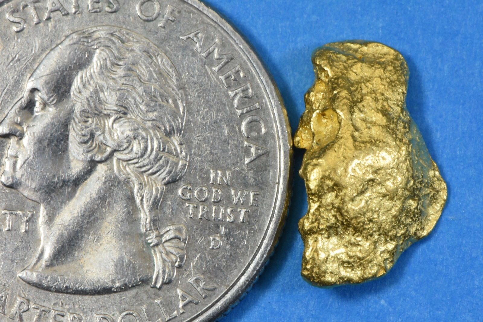 #968 Natural Gold Nugget Australian 3.47 Grams Genuine