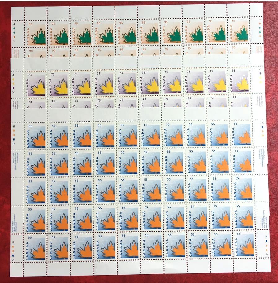 Canada Stamps  Scott #1684 #1685 #1686 Inscription three Sheet 50 stamps MNH